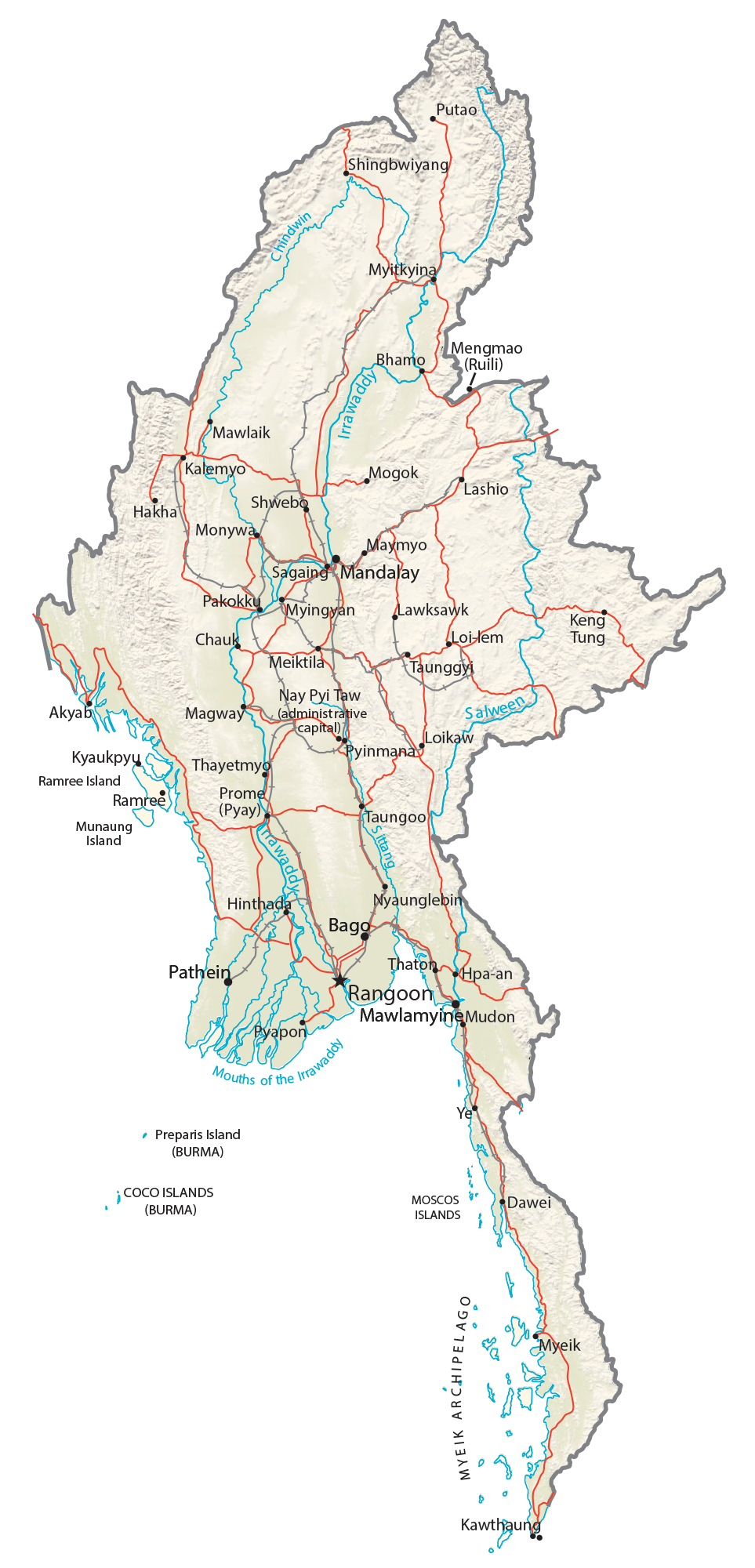 Burma-Physical-Map